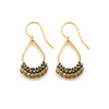 Small Petal Earrings: Labradorite