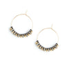 Small Gemstone Hoop: Gold/Amethyst