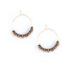 Small Gemstone Hoop: Gold/Amethyst