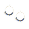 Small Gemstone Hoop: Gold/Amethyst