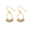 Small Petal Earrings: Labradorite