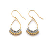 Small Petal Earrings: Labradorite