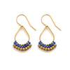 Small Petal Earrings: Labradorite