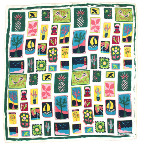 Mini Postcard Silk Scarf