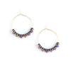 Small Gemstone Hoop: Gold/Amethyst