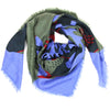 Abyss Purple Wool Square Scarf