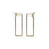 Rectangular Box Earrings - Gold