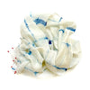 Cotton Silk Scarf - White/Blue