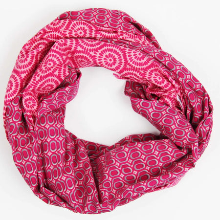 Fuchsia Peony Organic Cotton Scarf