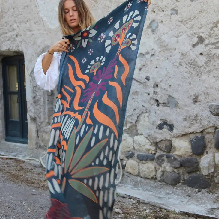 Galapagos Wool Scarf Orange