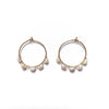 Hammered Pearl Hoops