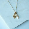 Hand & Pearl Charm Necklace