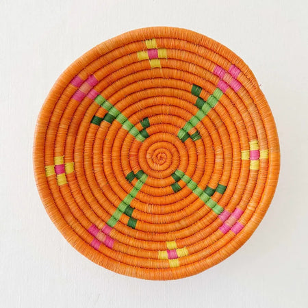 Woven bowl orange Rwanda