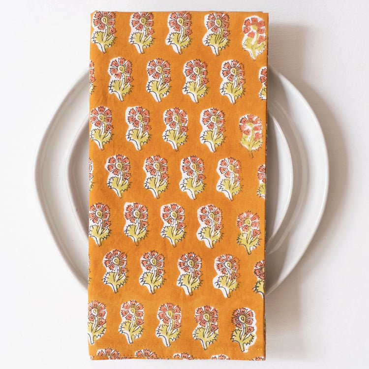 Malin Gold Block Printed Napkins