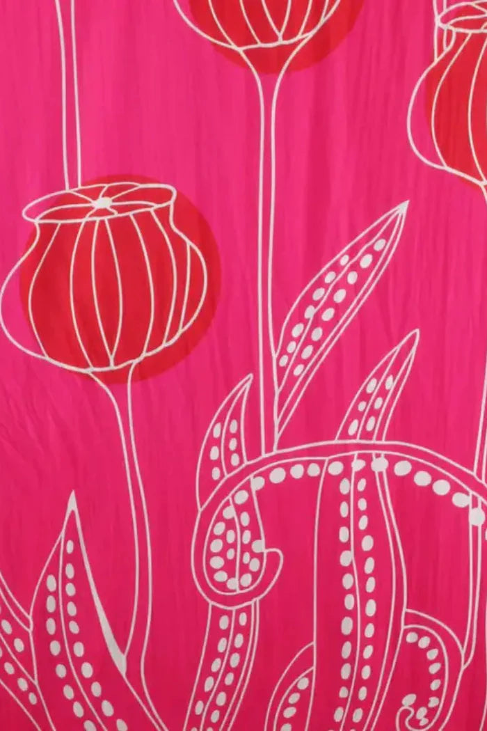 Mekong Fuchsia Organic Cotton Scarf