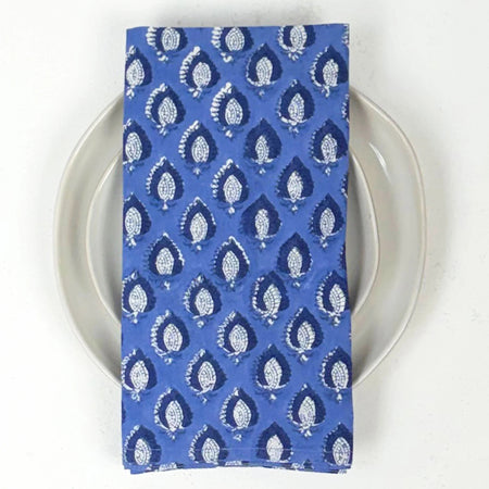 Pai Royal Blue Block Printed Napkins