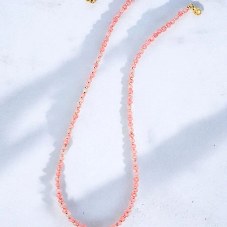 Pink Quartz Stone Necklace