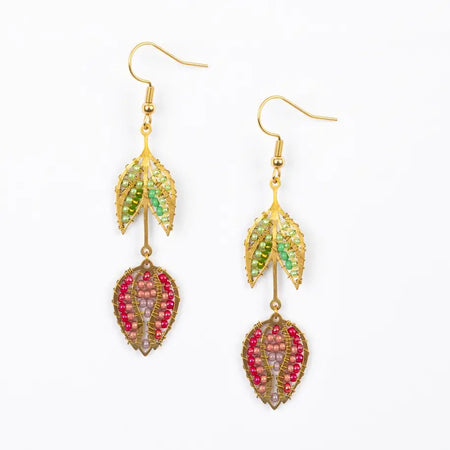 Tulip Earrings - Berry