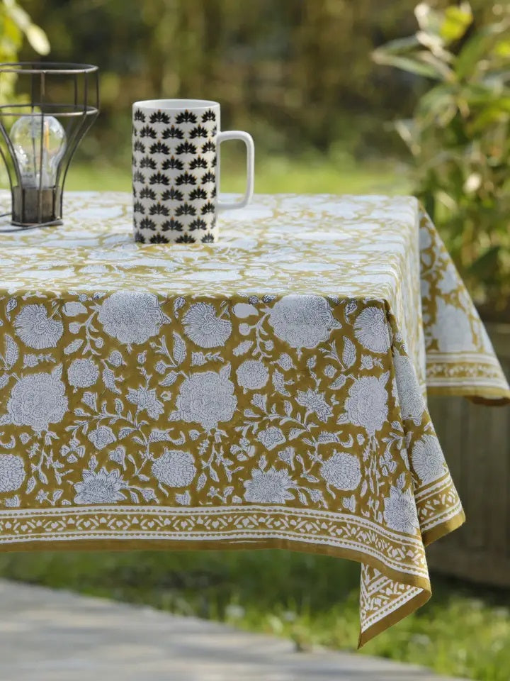 Tupia Block Print Tablecloth