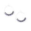 Small Gemstone Hoop: Gold/Amethyst