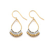 Small Petal Earrings: Labradorite