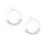 Small Gemstone Hoop: Gold/Amethyst