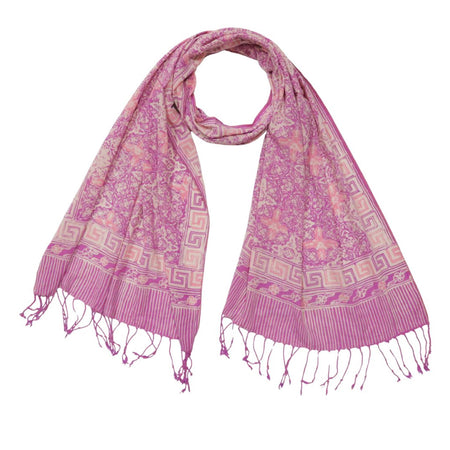 Handmade Batik Cotton Scarf - Lavender